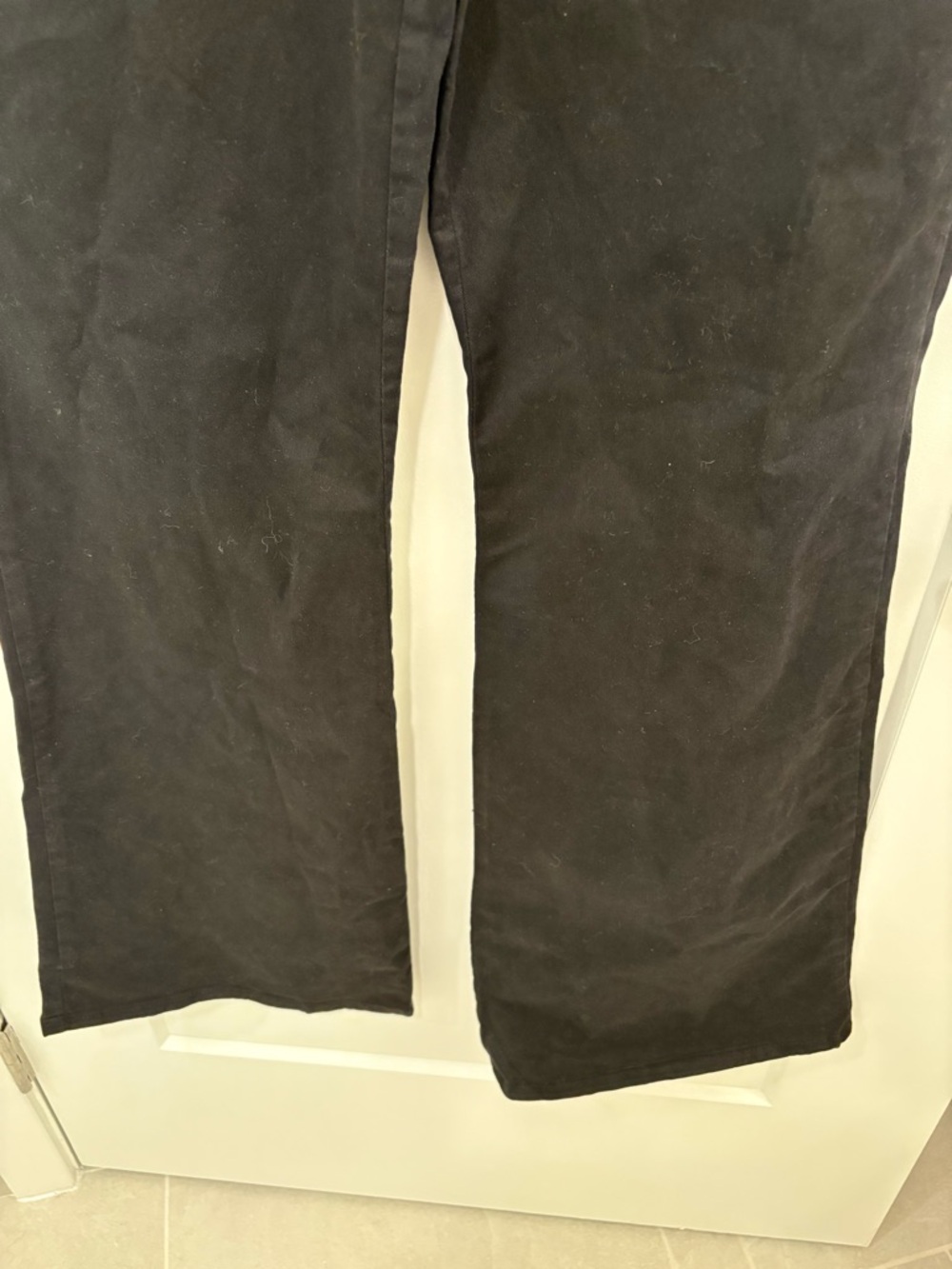 Marine Layer Black Bridget Cotton Twill High Rise Wide Leg Flared Pants Size 12 - Picture 4 of 9
